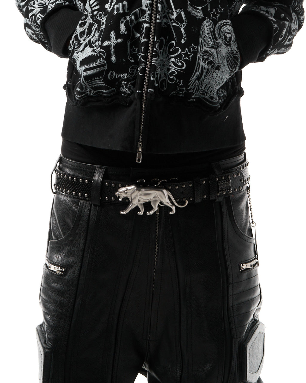 "PANTHER" BELT - OBSIDIAN SNAKESKIN